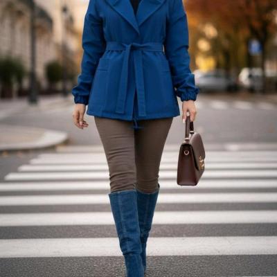 بارانی کتان کجرا آستردار دارای کلاه