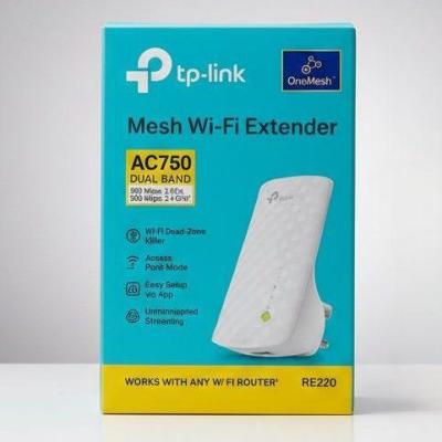 تقویت کننده وای فای اورجینال TP-Linkمدل RE220 | افزایش پوشش اینترنت در 2 دقیقه با حذف کامل نقاط کور خانه