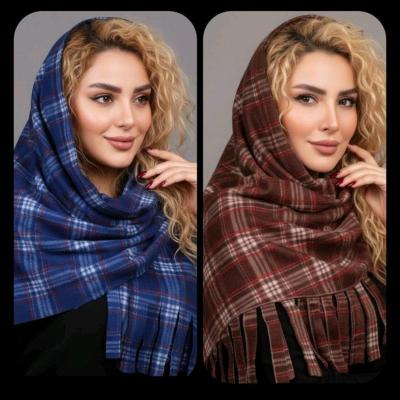 شال مخمل چهارخونه
