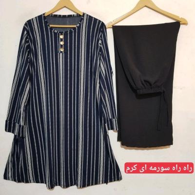 مانتو شلوار زنانه مدل ست تونیک شلوار سایز بزرگ 68987