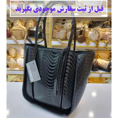 کیف مجلسی مشکی پوستماری،سنگی،موجی ارسال رایگان