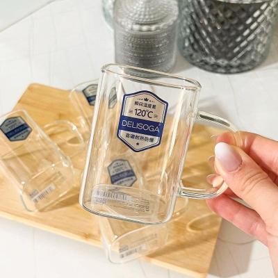 فنجان پیرکس مربع بلند آنتی شوک DELI