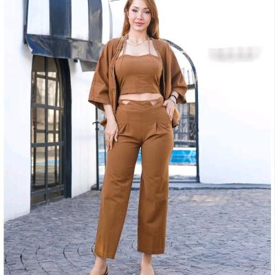 ست سه تکه شومیز تاپ وشلوار زنانه ودخترانه نوجوان