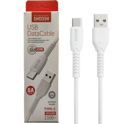 کابل شارژ تایپ سی 33 وات شوش مدل SH33W مناسب شیائومی به طول 110 سانتی متر