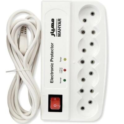 چندراهی برق و محافظ ولتاژ مهیار مدل 7 خانه کابل 3 متری