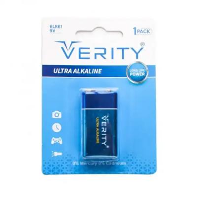 باتری کتابی آلکالاین وریتی مدل Ultra Alkaline 6LR61 بسته 1 عددی