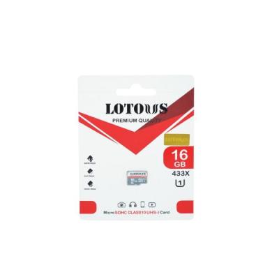 کارت حافظه microSDHC لوتوس مدل 433X کلاس 10 استاندارد UHS-I U1 سرعت 90MBps ظرفیت 16 گیگابایت