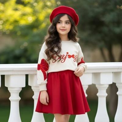 ست دخترانه ، بلوز و دامن و کلاه،سایز بندی 45 تا 70