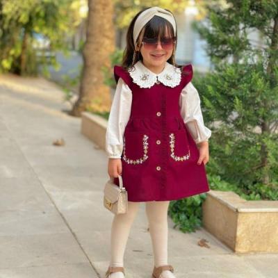 پیراهن دخترانه لینن کتان، مناسب 3 تا 9 سال
