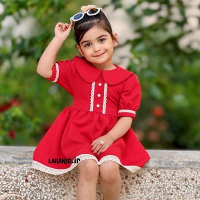 پیراهن دخترانه، جنس کرپ، سایزبندی از 6 ماه تا 6سال