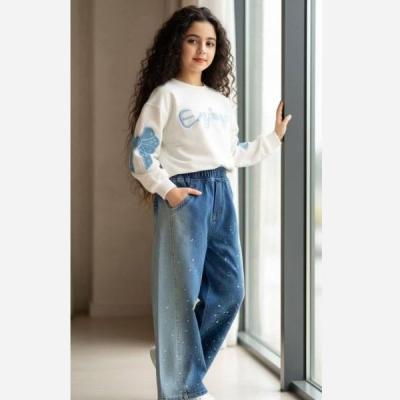 بلوز و شلوار جنس جین دخترانه، سایزبندی 50 تا 65