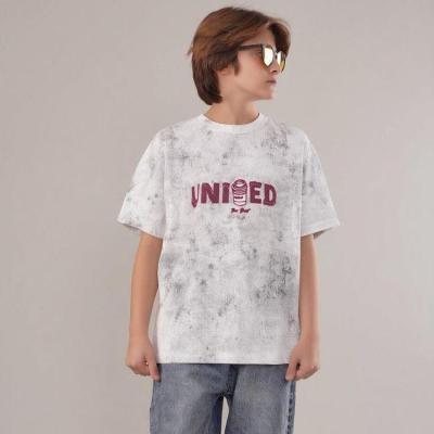 تیشرت تک یقه گرد ایربراش مدل قهوه برند United