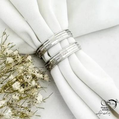 حلقه ست چند بعدی با نقره 925 عیار کد 20994