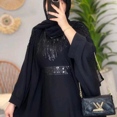 مانتو مجلسی مدل عبایی سینه رش عبا مشکی