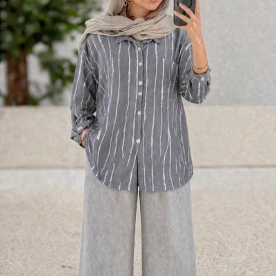 شومیز مانتویی راه راه