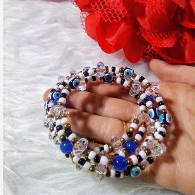 دستبند فنری مدل مهره چشم نظر