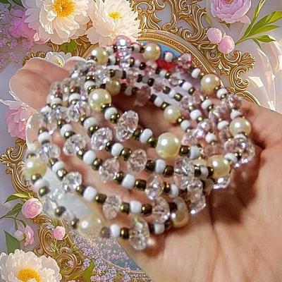 دستبند فنری مدل مهره مروارید