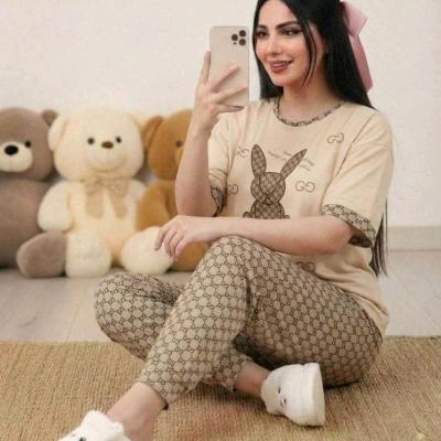 مانتو شلوار زنانه مدل ست تیشرت شلوار عروسکی زنانه مدل خرگوشی جنس پنبه لاکرا درجه یک