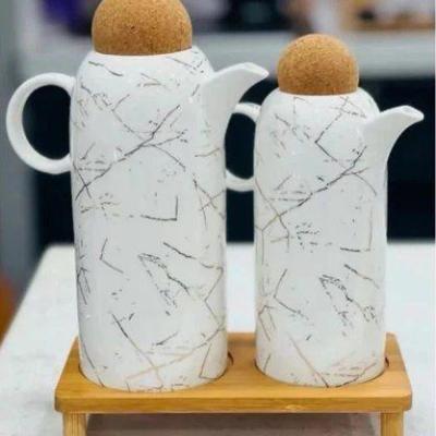 جا آبلیمو و جا روغن سرامیکی ماربل جفتی