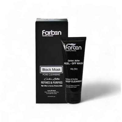 ماسک پوست زغالی فاربن Farben Black Mask حجم 75 میلی‌لیتر