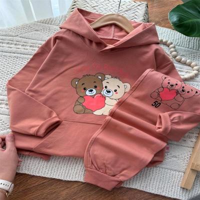 بلوز شلوار خرس قلبی دخترانه کد :5558