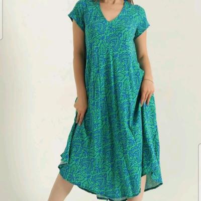 پیراهن روزمره زنانه نخی ترک مدل فون