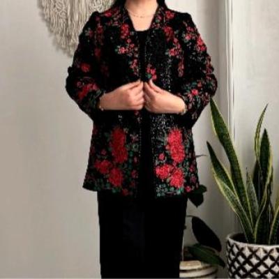 کت مخمل زنانه مدل رز