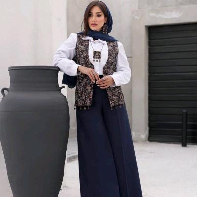 مانتو مجلسی کتان مدل ست شهرزاد بانو