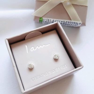 گوشواره نگین zirconia نقره 925 وارداتی
