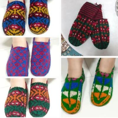 پاپوش بافتنی پشمی زنانه و دخترانه