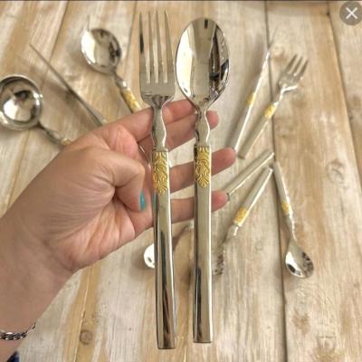 سرویس قاشق و چنگال 18 نفره 76 پارچه جی وان مدل گراسو سلطنتی شیک و خاص