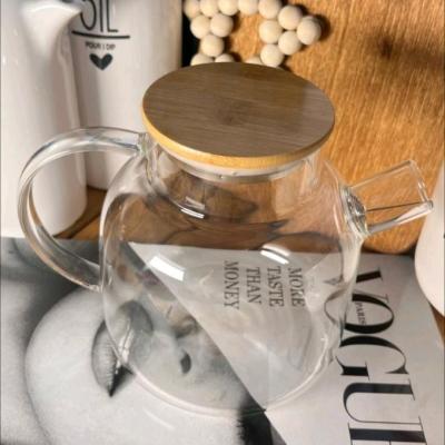 قوری پیرکس شعله مستقیم 1500 میل درب بامبو