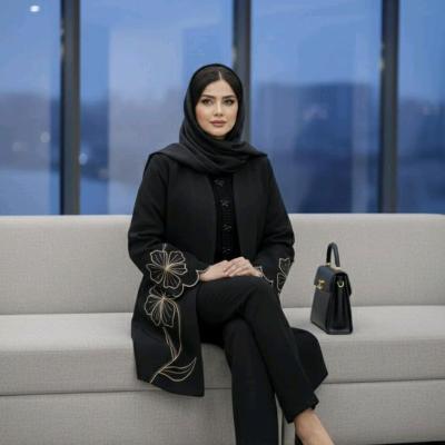 مانتو مجلسی کرپ مدل گلدوزی آستین دالبری مدل ویان