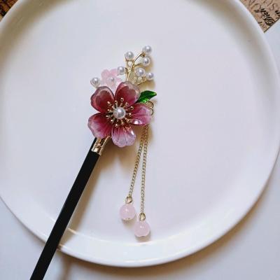 کانزاشی چوبی طرح گل زرشکی وارداتی