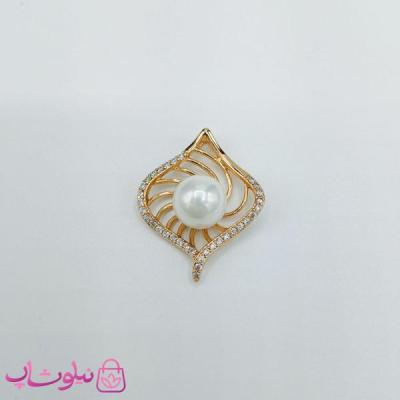 پلاک زنانه ژوپینگ طرح مروارید سفید کد 1891