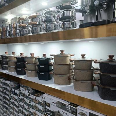 سرویس قابلمه 3 سایز 6 پارچه مربع زیو 8350 ZCS