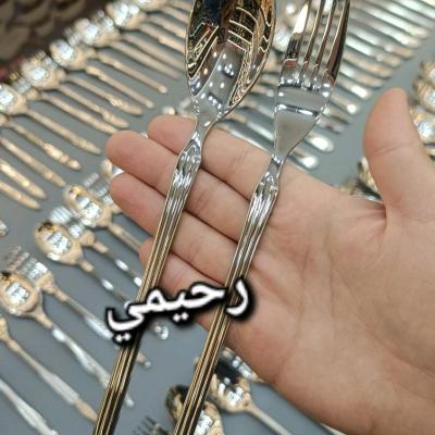 سرویس قاشق و چنگال 24نفره 120 پارچه یونیک نقره ای جدید خاص (پس کرایه )