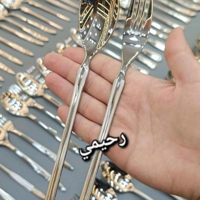 سرویس قاشق و چنگال 24نفره 120 پارچه یونیک نقره ای جدید خاص (پس کرایه )