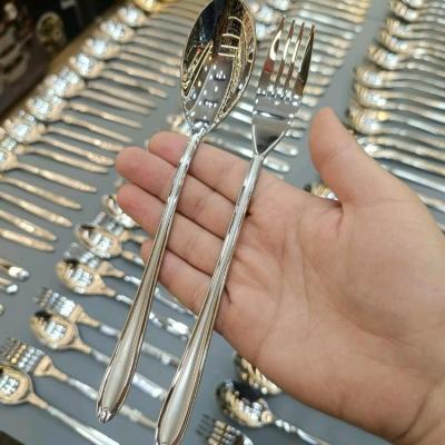 سرویس قاشق و چنگال 24نفره 120پارچه یونیک نقره ای
