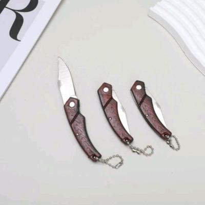 چاقو تاشو جیبی دسته چوبی