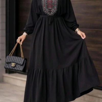 پیراهن زنانه مدل نخی ساحلی مشکی