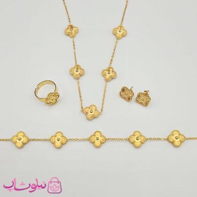 سرویس کامل زنانه طرح ونکلیف طلایی کد 330