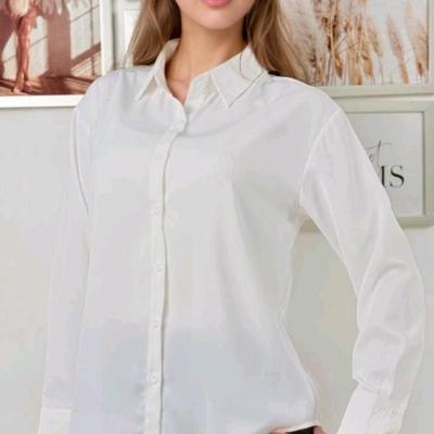 شومیز سفید ساده خارجی