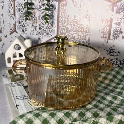 قابلمه پیرکس 1.5 لیتر شعله مستقیم خرسی شامپاینی