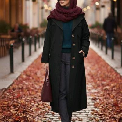 بارانی کتان زارا دکمه دار