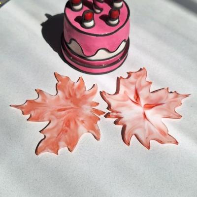 زیرلیوانی برگ نارنجی جفتی