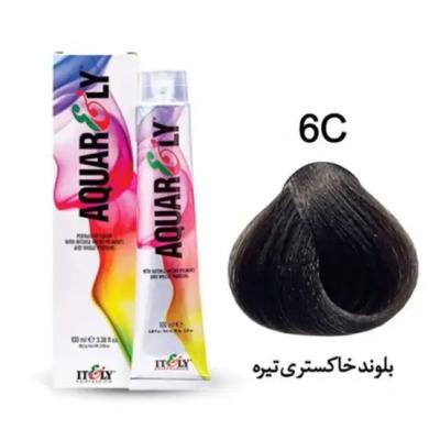رنگ مو آکوارلی (AQUARELY) شماره (6.1) 6C حجم 100 میلی لیتر