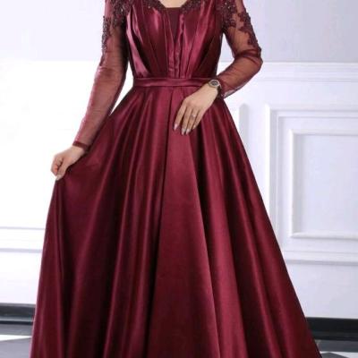 پیراهن شب مجلسی زنانه ساتن ال ایکس مدل شکوفه از سایز42تا56