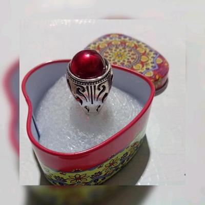انگشتر طرح عقیق نگین تپل طرحدار