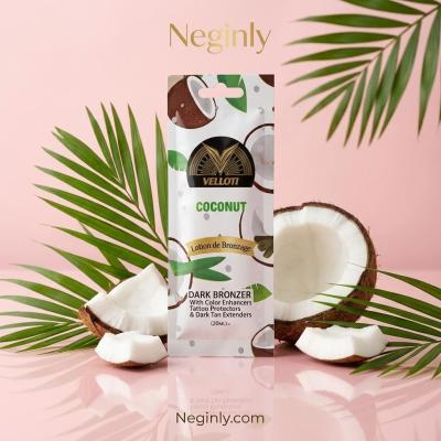 لوسیون سولار ساشه‌ای ولوتی مدل Coconut | برنزه کننده پوست با رایحه نارگیل (20 میلی‌لیتر)